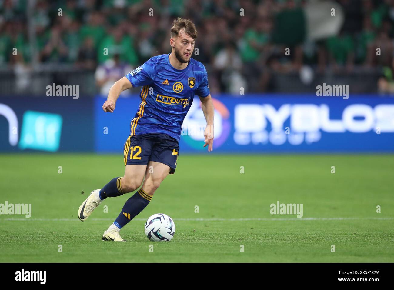 Stade Geoffroy Guichard, Saint-Etienne, France. 10th May, 2024. French League 2 football, AS Saint-Etienne versus Rodez; Killian Corredor of Rodez comes forward on the ball Credit: Action Plus Sports/Alamy Live News Stock Photo