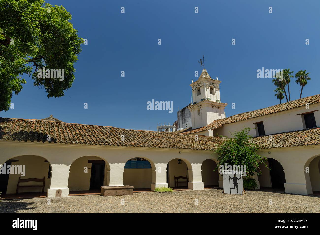 Cabildo de Salta in Argentina seen from its patio. Stock Photo