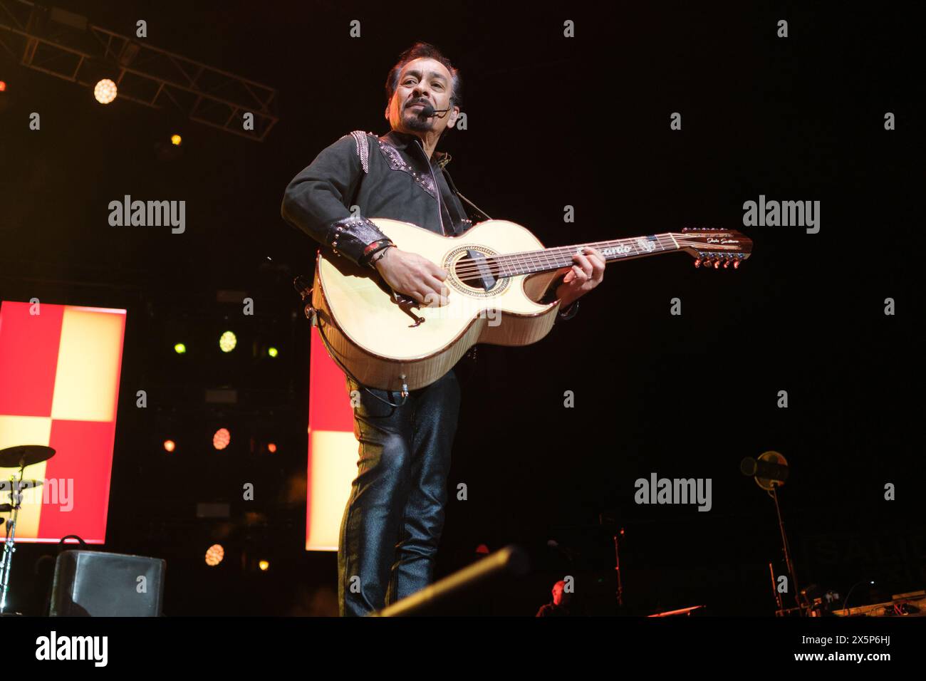 Musical group Los Tigres Del Norte perform during concert at the WizCenter in Madrid, April 4, 2024, Spain Featuring: Tigres Del Norte Where: Madrid, Spain When: 04 Apr 2024 Credit: Oscar Gonzalez/WENN Stock Photo