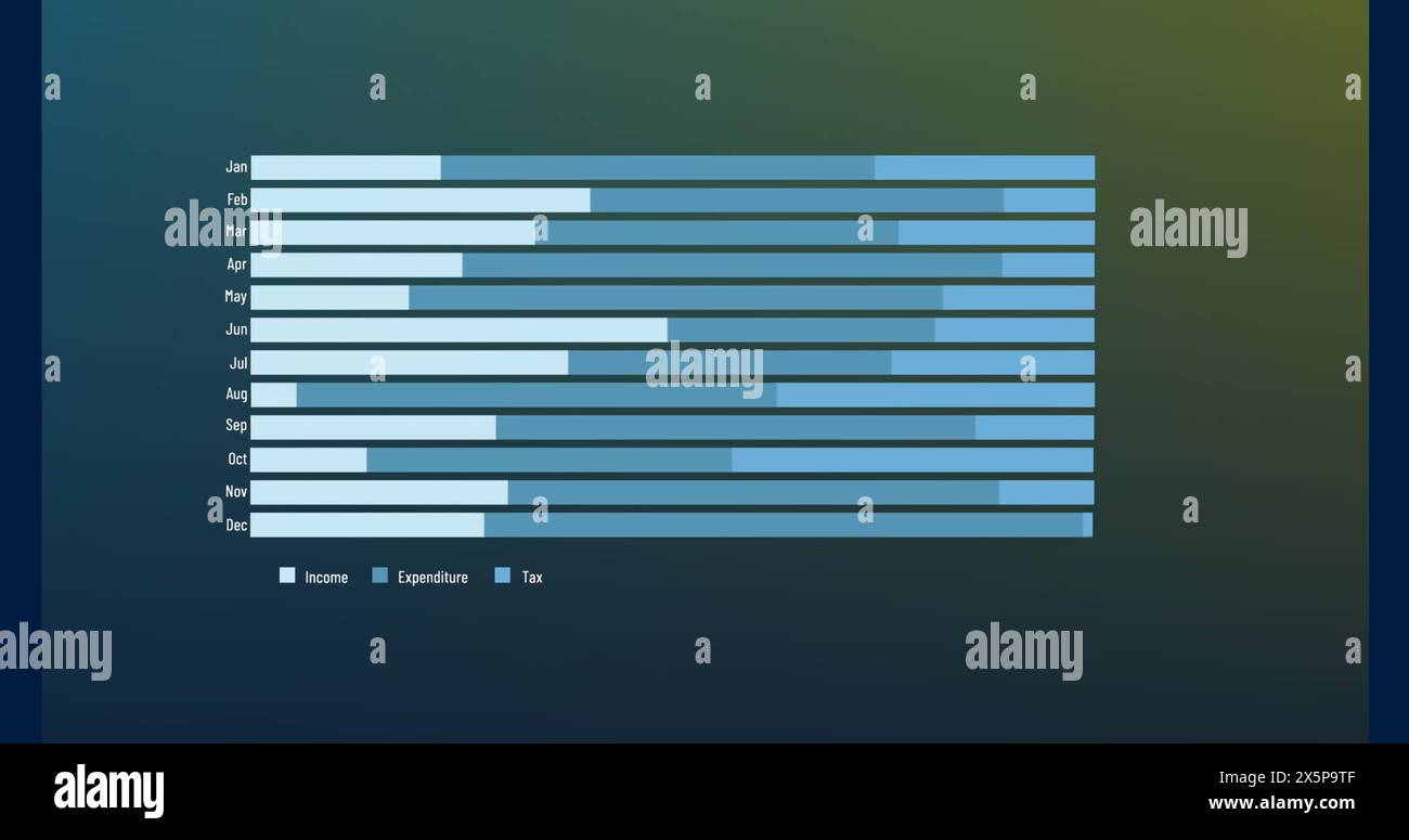 Image of data processing over screen Stock Photo