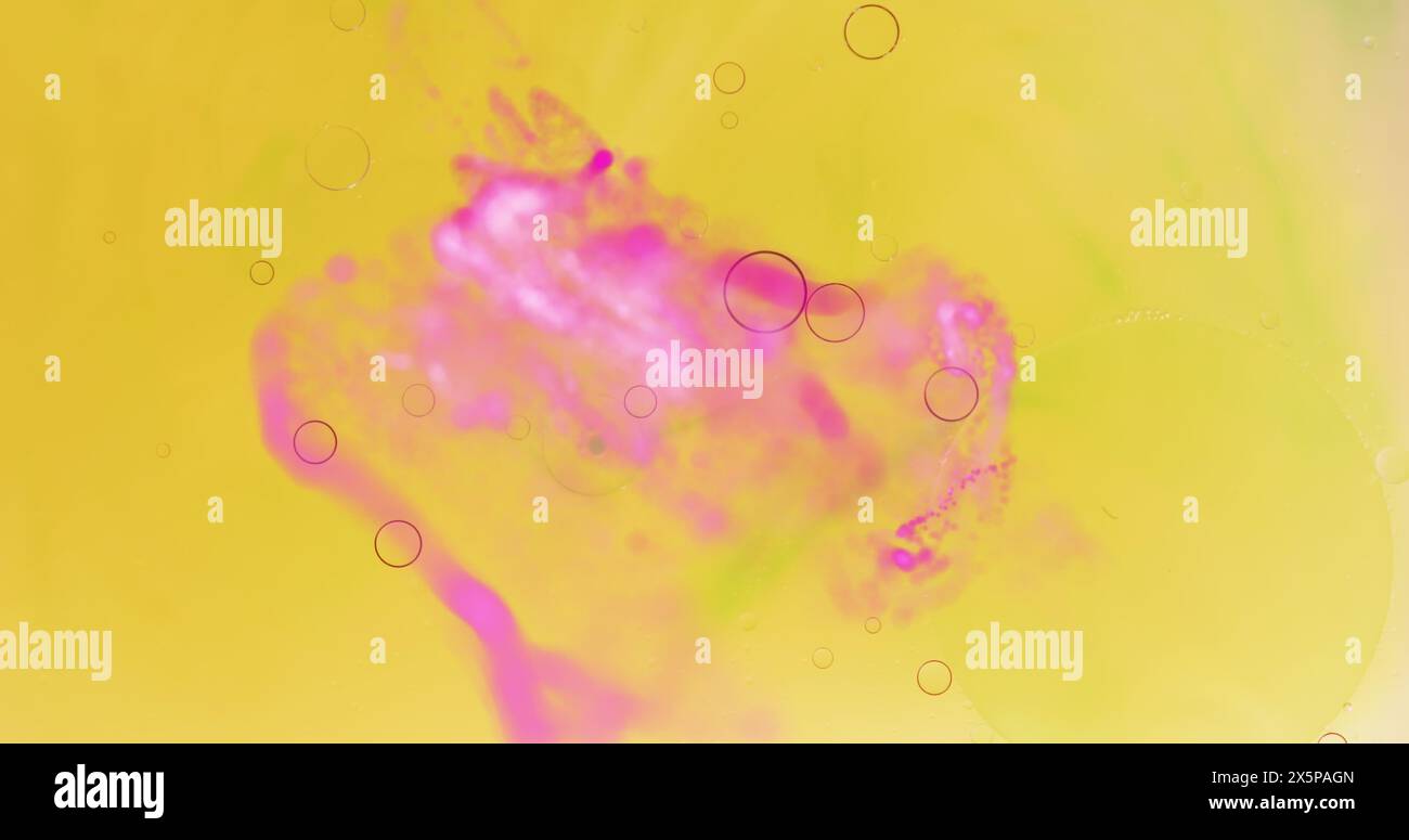 Image of abstract liquid patterned yellow background Stock Photo