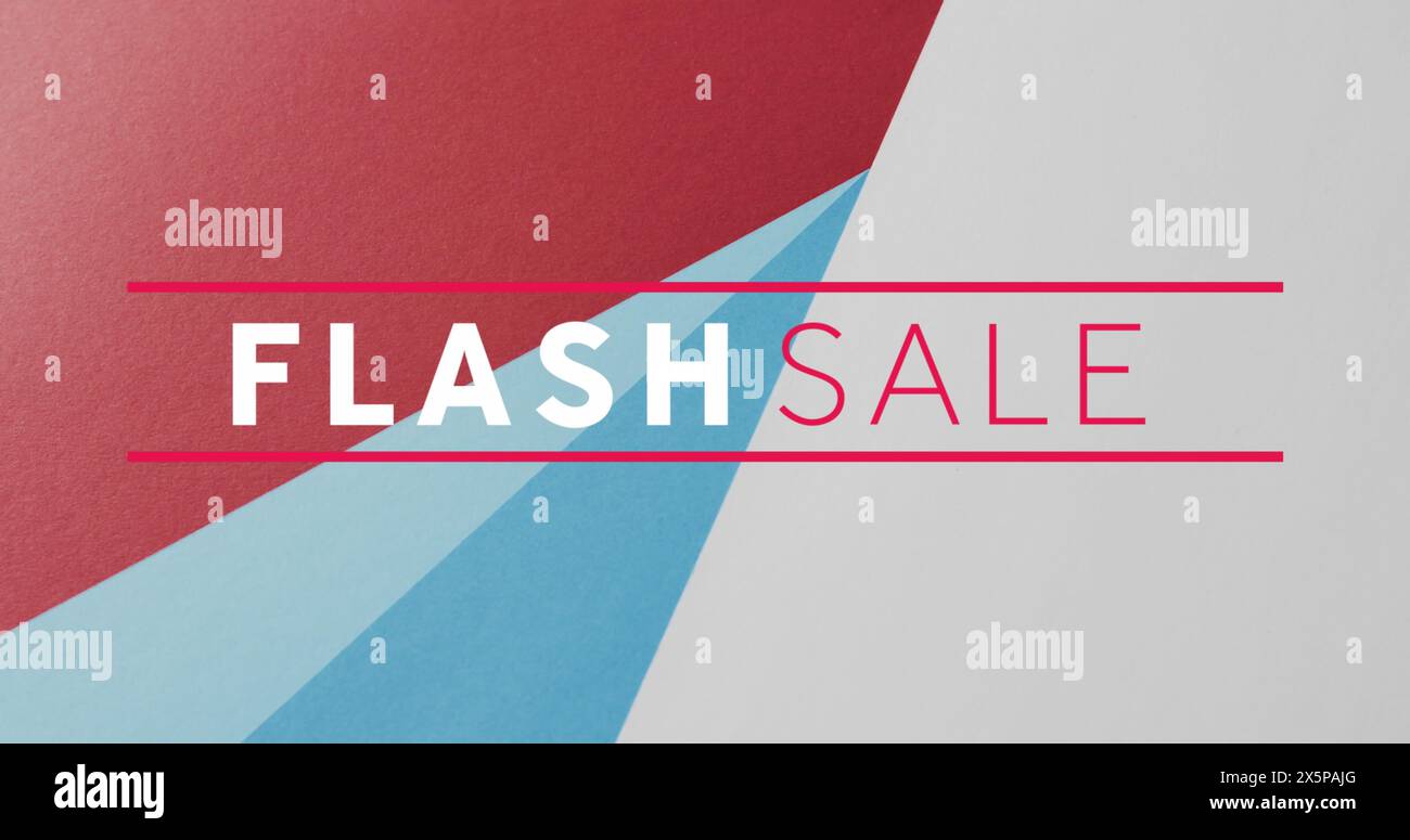 Image of flash sale text over pattern Stock Photo