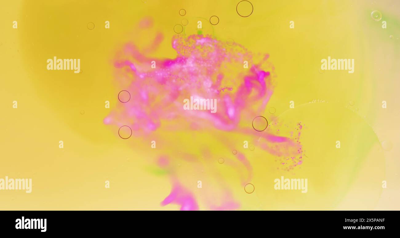 Image of abstract liquid patterned yellow background Stock Photo