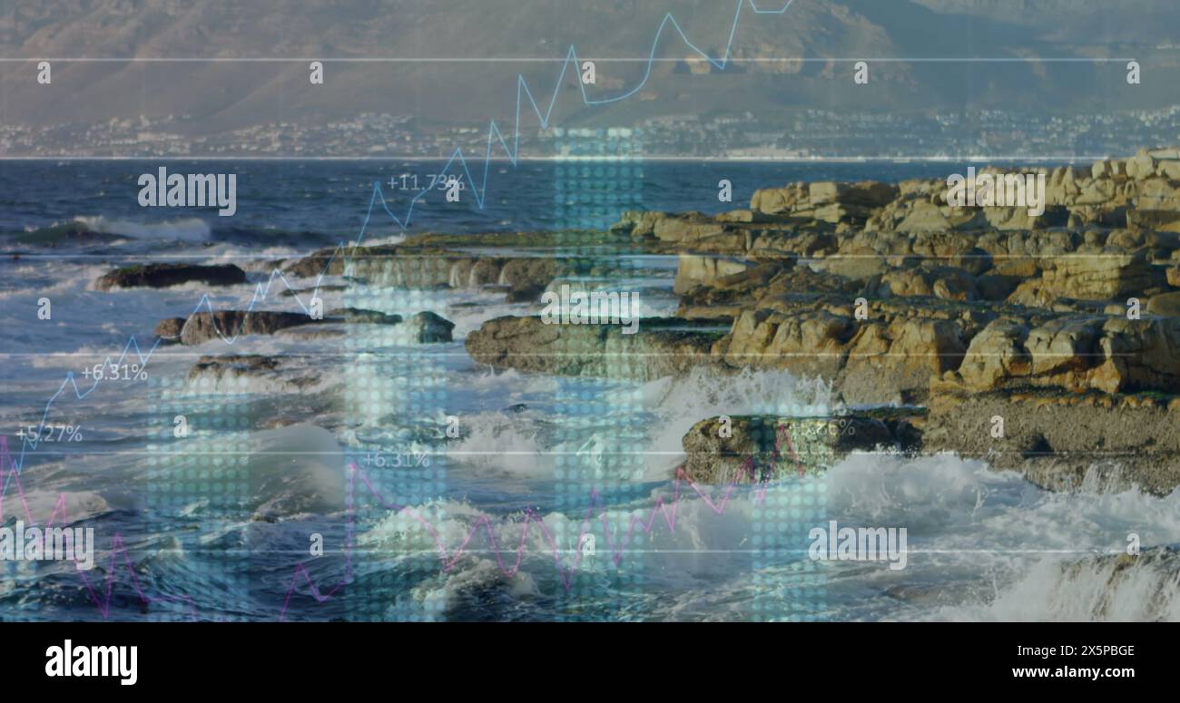 Light waves hitting rocks hi-res stock photography and images - Alamy