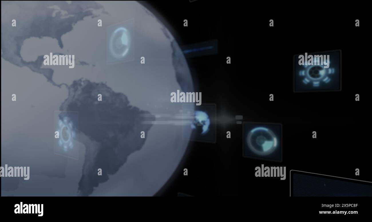 Animation digital globe data processing hi-res stock photography and ...