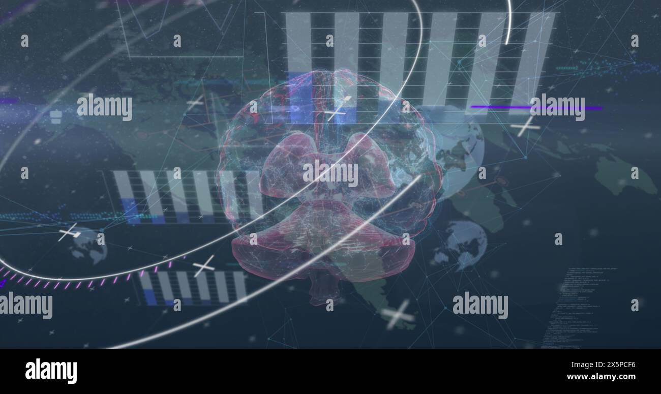 Image of cyber attack warning over online security padlock Stock Photo