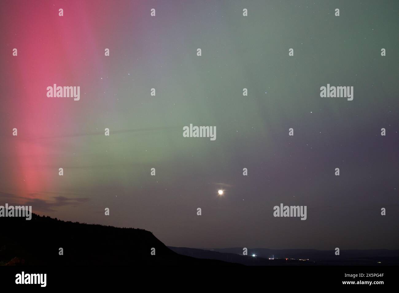 Rhigos Viewpoint, South Wales, UK. 10 May 2024. The Northern Lights