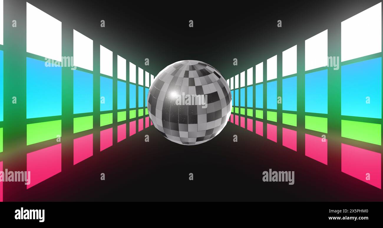 Animation disco ball over black hi-res stock photography and images - Alamy
