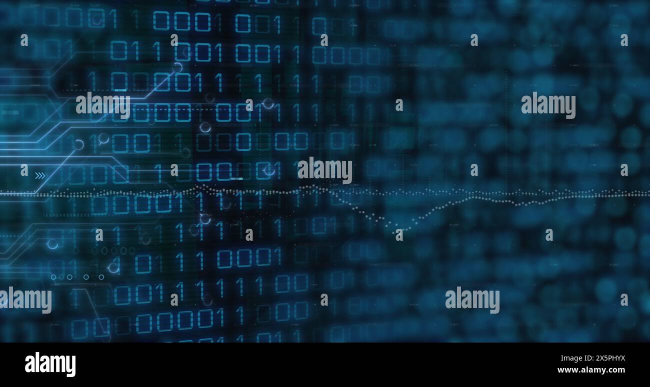 Animation binary codes circuit board hi-res stock photography and ...