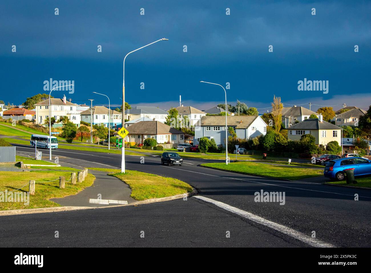 Residential Houses in Dunedin - New Zealand Stock Photo