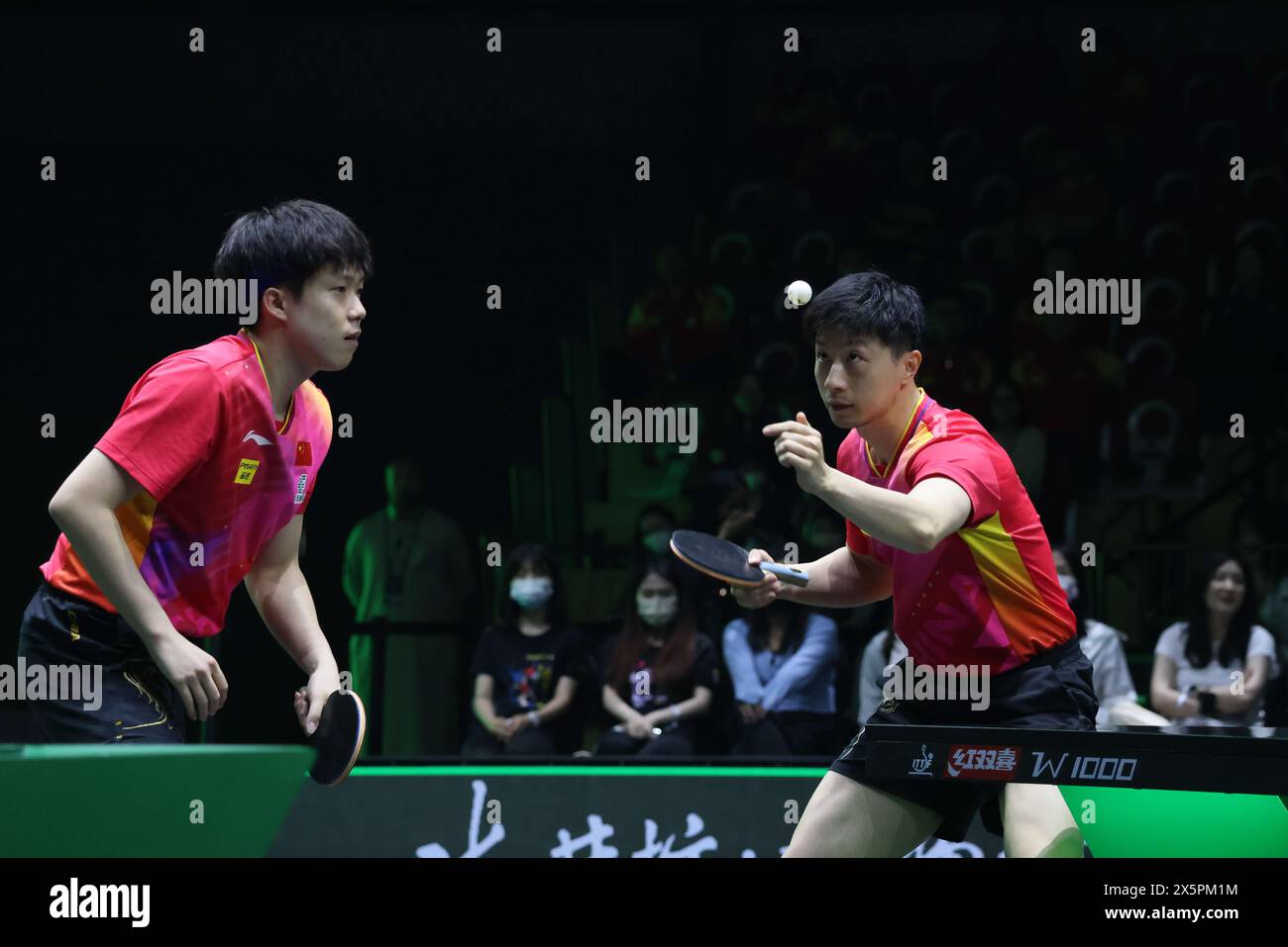 Jeddah, Saudi Arabia. 10th May, 2024. Ma Long (R)/Wang Chuqin of China