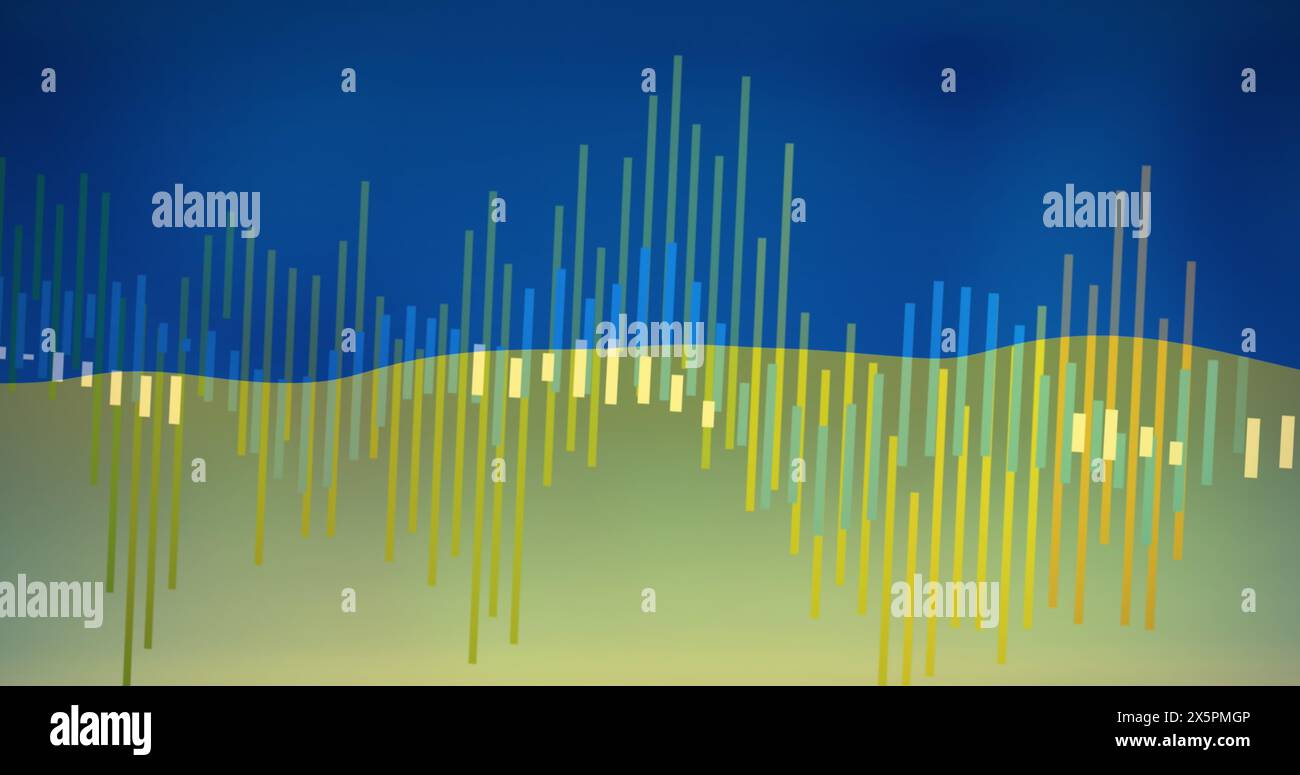 Flag Scene Graph Image of multiple graphs illuminating over ukraine national flag Stock ...