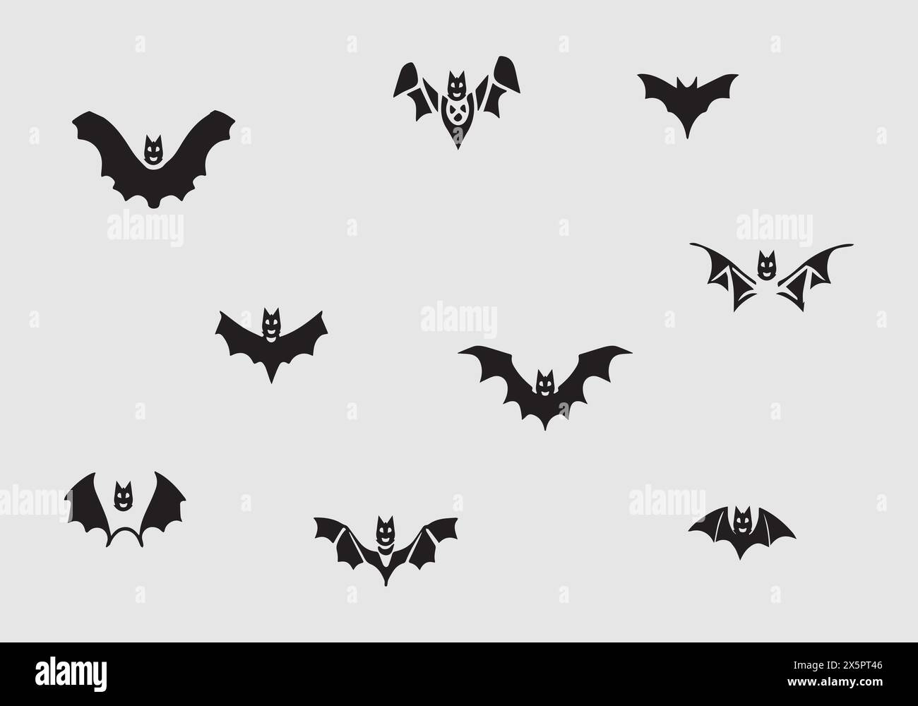 Minimal stylish Bat icon illustration design Stock Vector