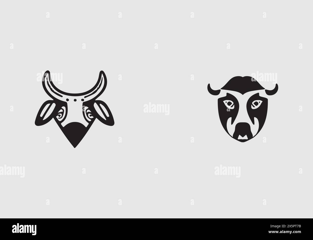 Minimal stylish Bhutan Takin icon illustration design Stock Vector