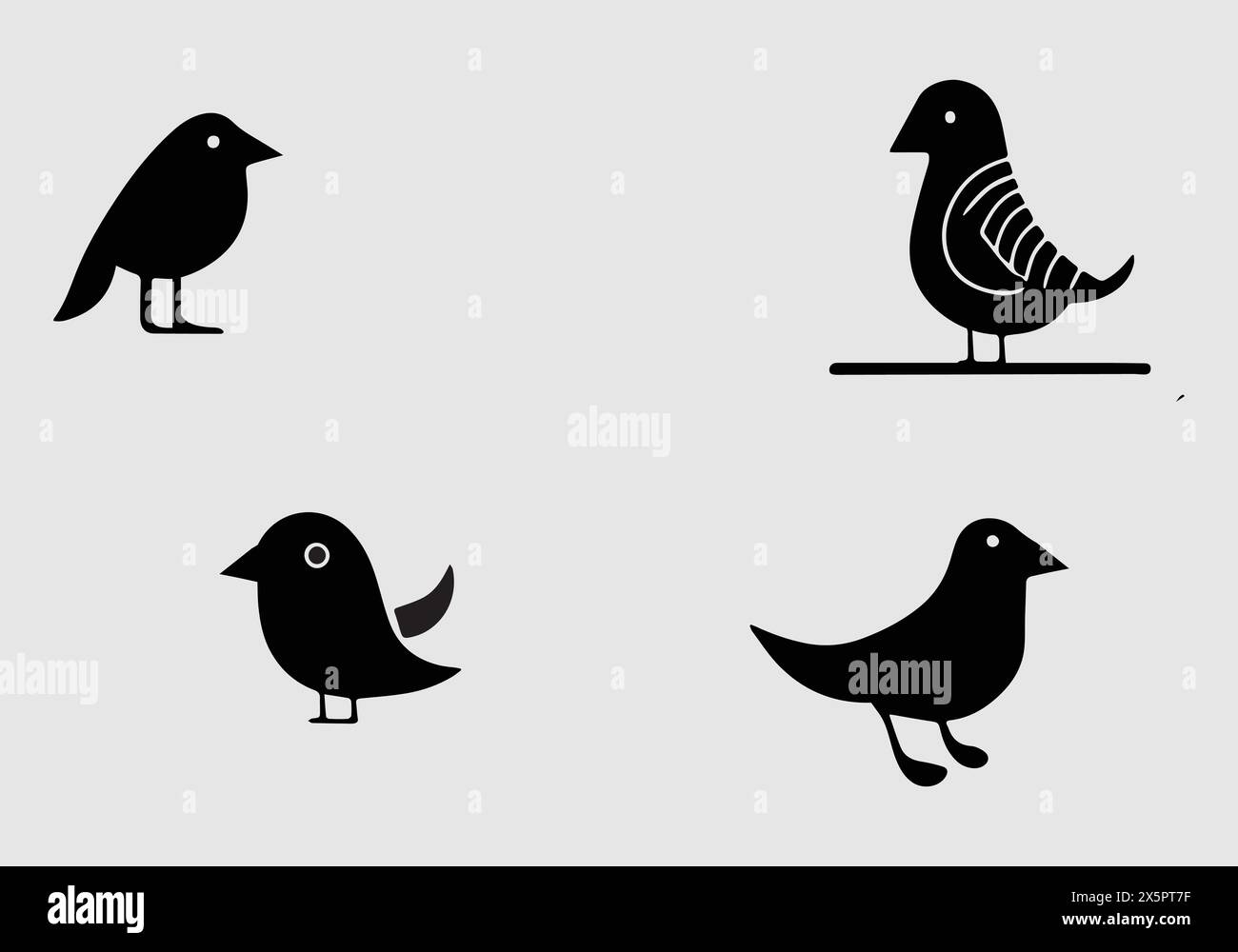 Minimal stylish Bird icon illustration design Stock Vector