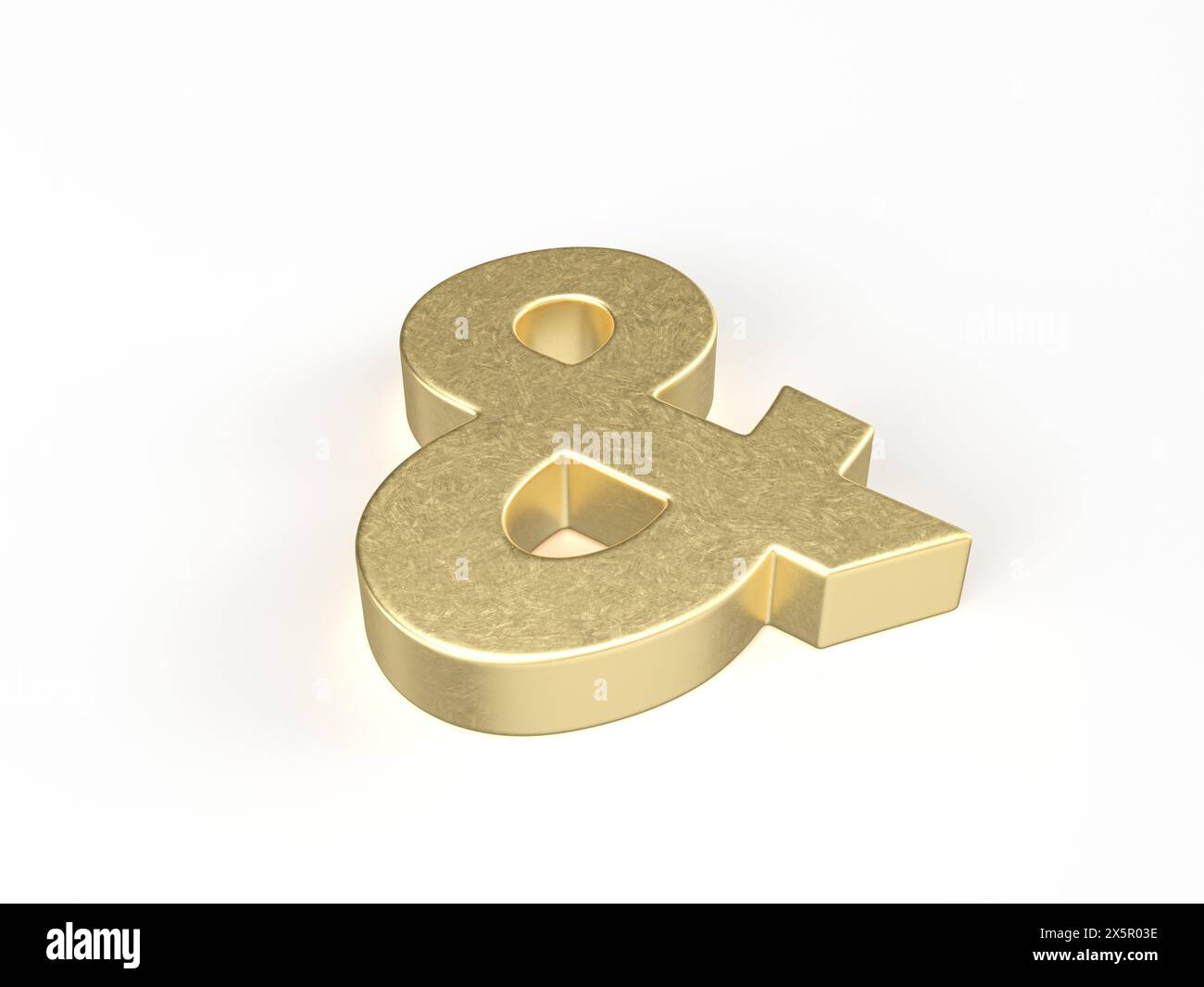 Gold ampersand symbol on a white background. 3d illustration Stock ...