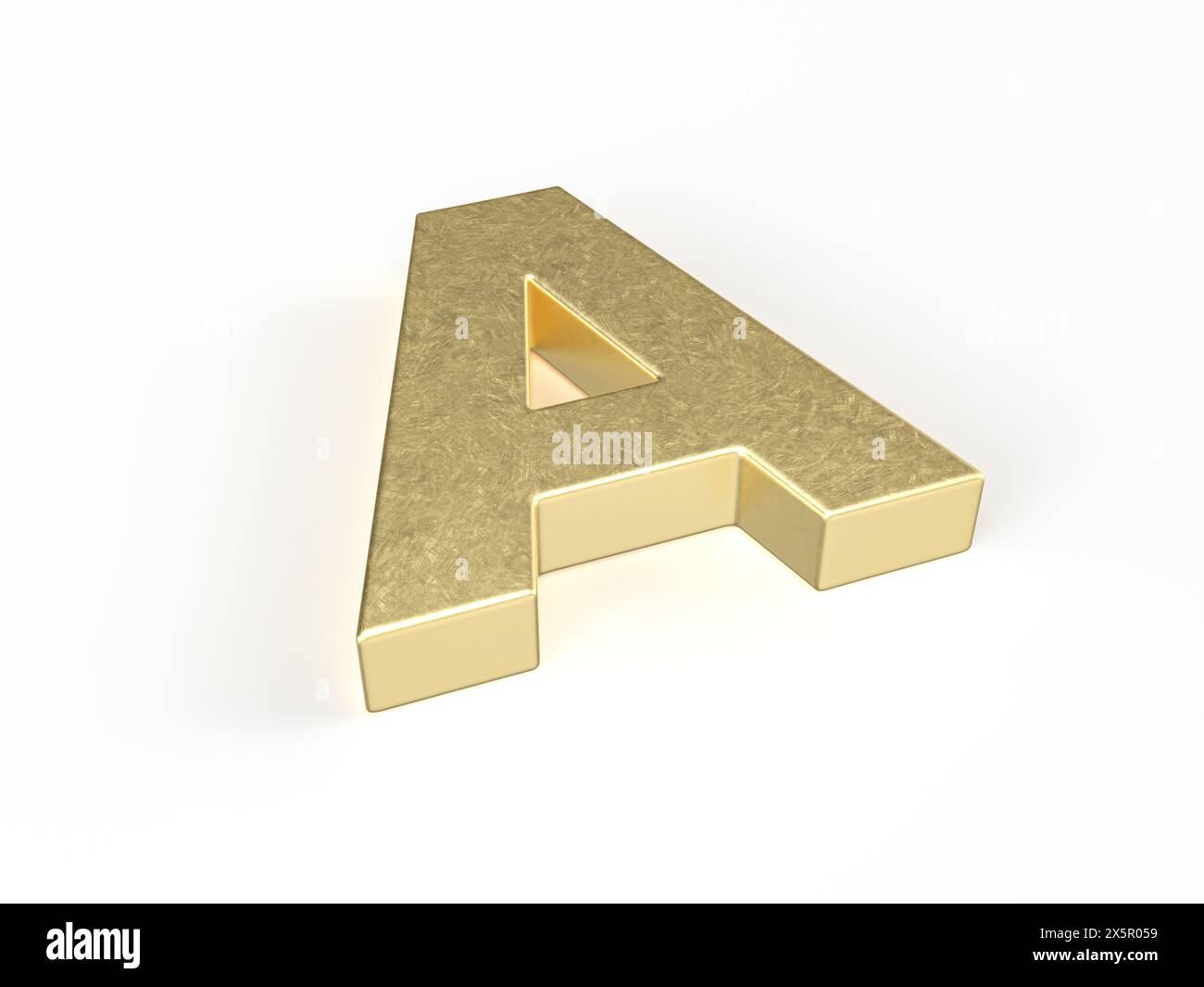 Gold letter A on a white background. 3d illustration Stock Photo - Alamy