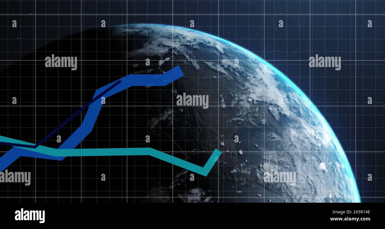 Digital globe data lines animation hi-res stock photography and images ...
