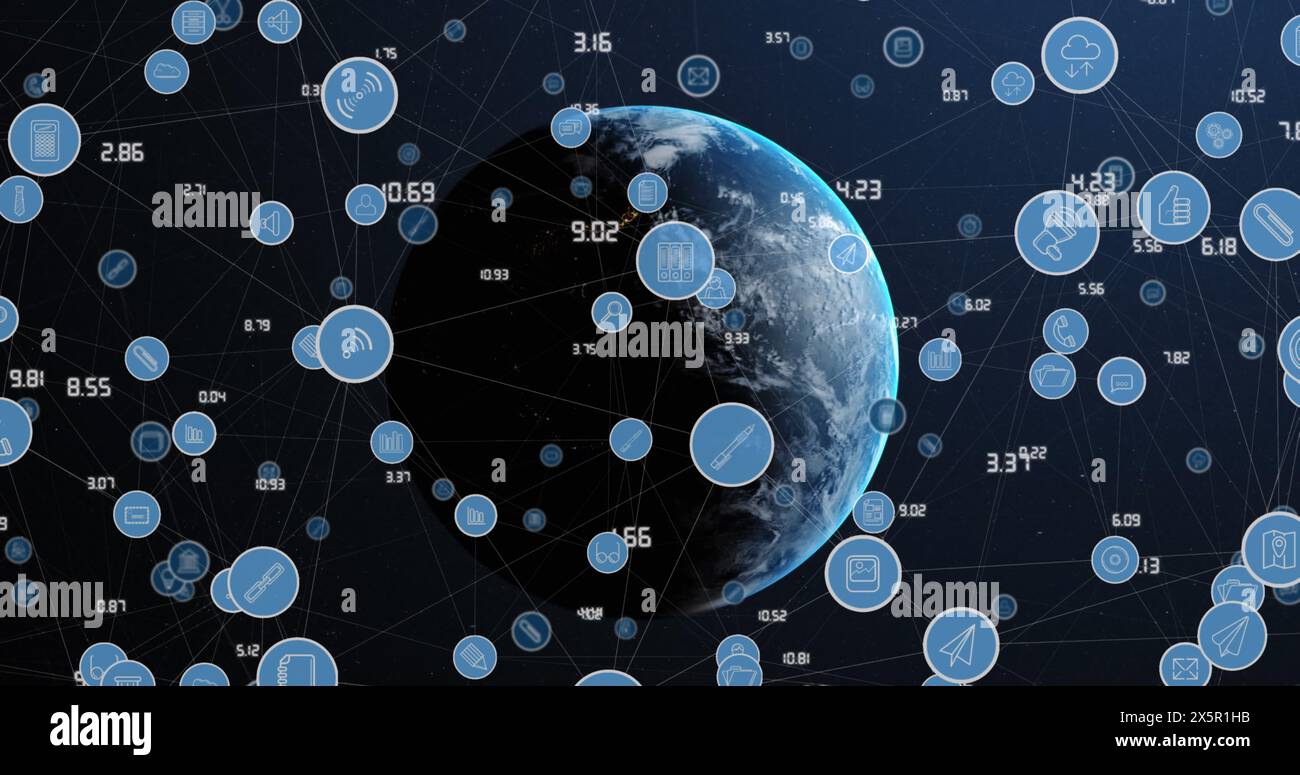 Animation globe digital icons network hi-res stock photography and ...