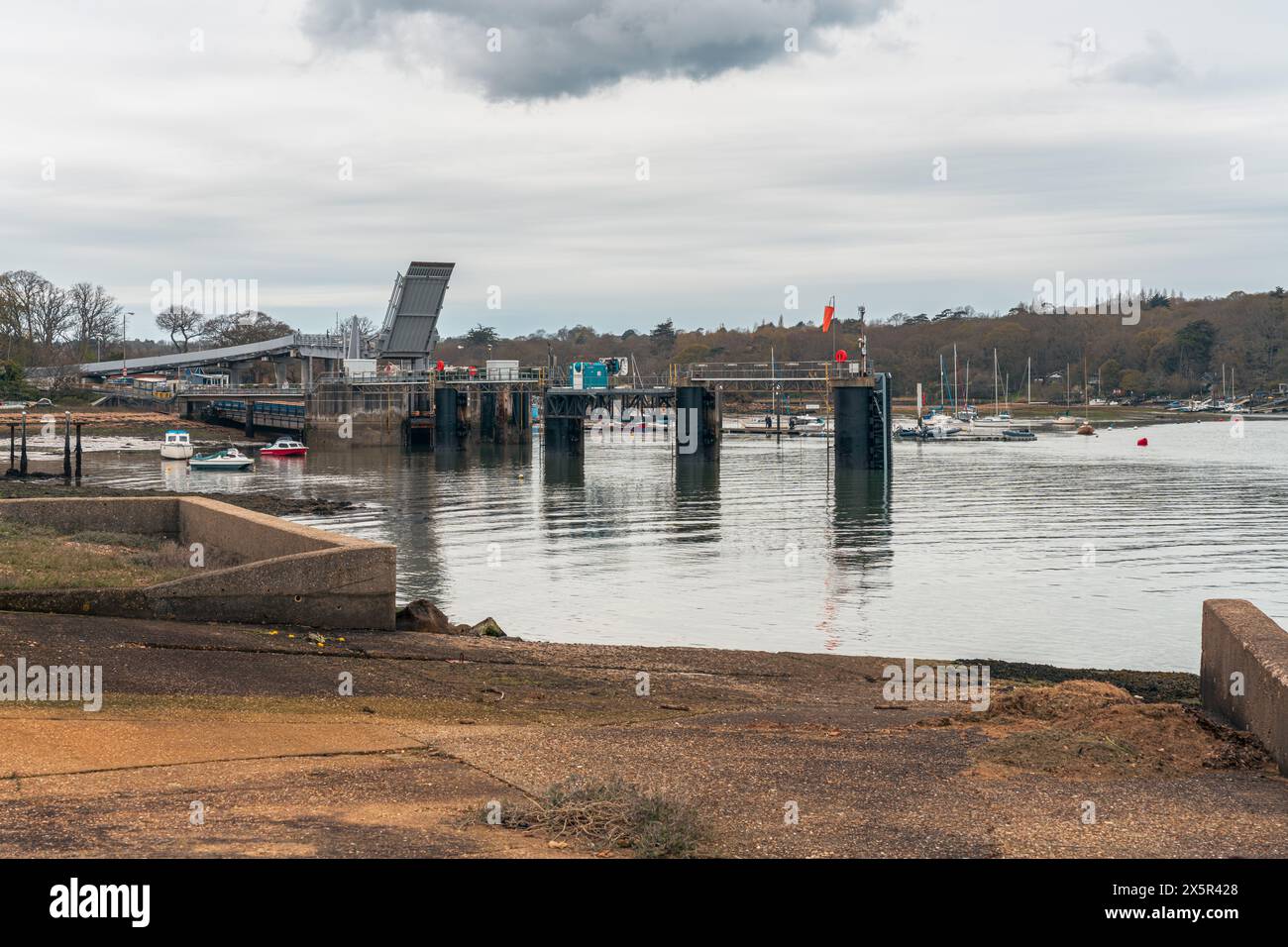 Fishbourne, Isle of Wight, England, UK - April 16, 2023: Boats in the harbour Stock Photo
