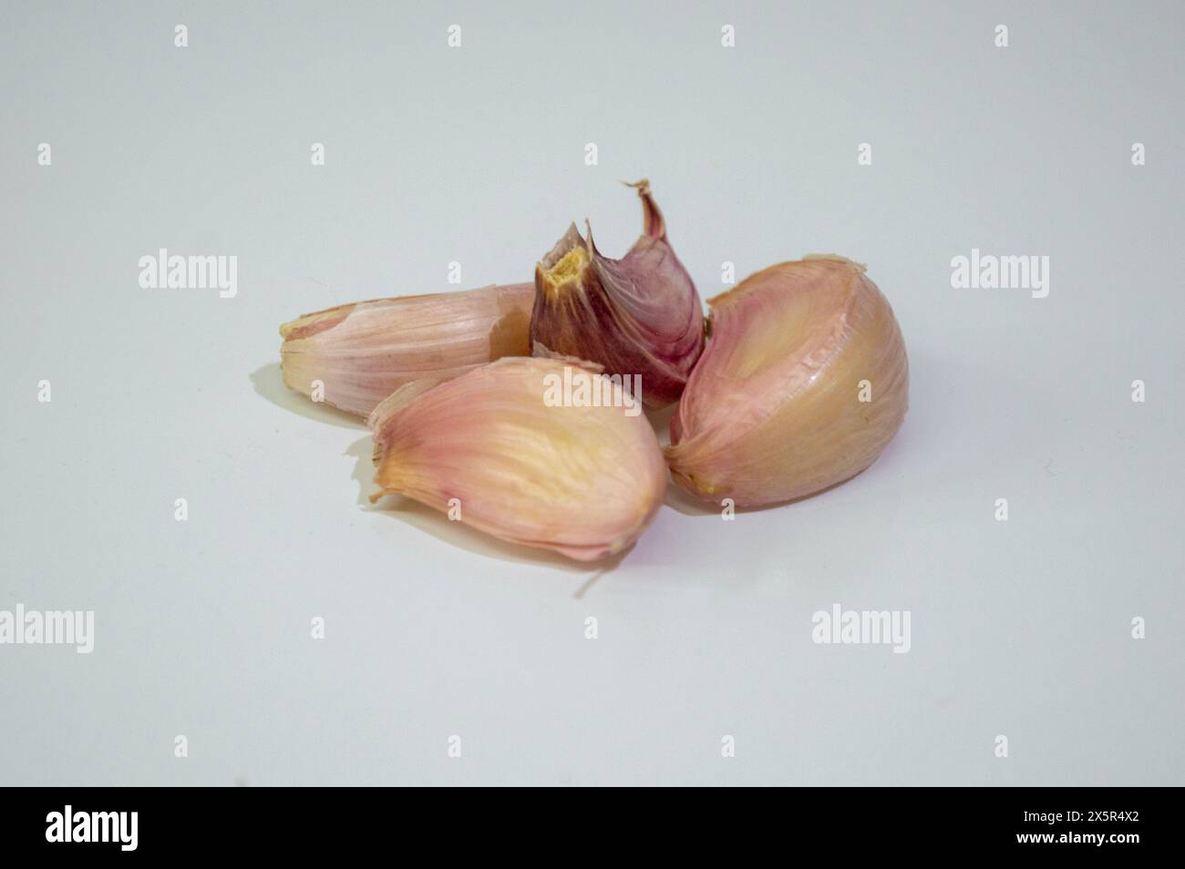 White garlic cloves, Mediterranean clove Stock Photo