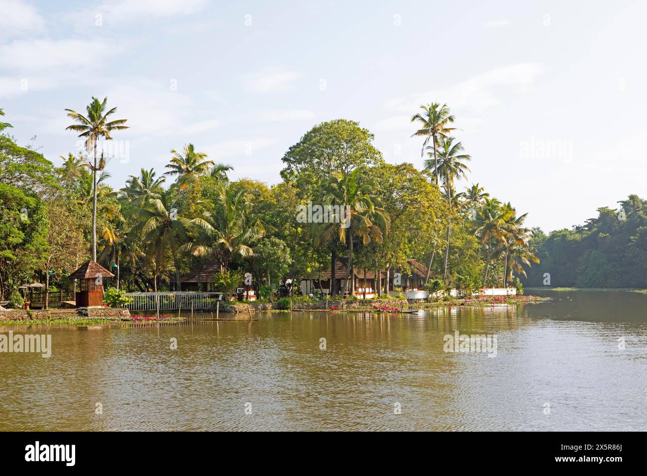 Coconut Lagoon Resort, Kumarakom, Kottayam, Kerala, India Stock Photo