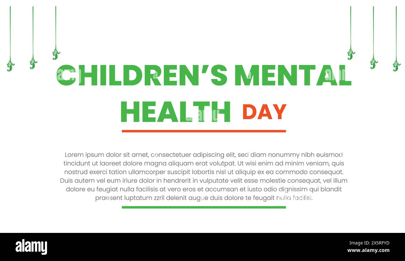 Children's mental health day design templet Stock Vector Image & Art ...