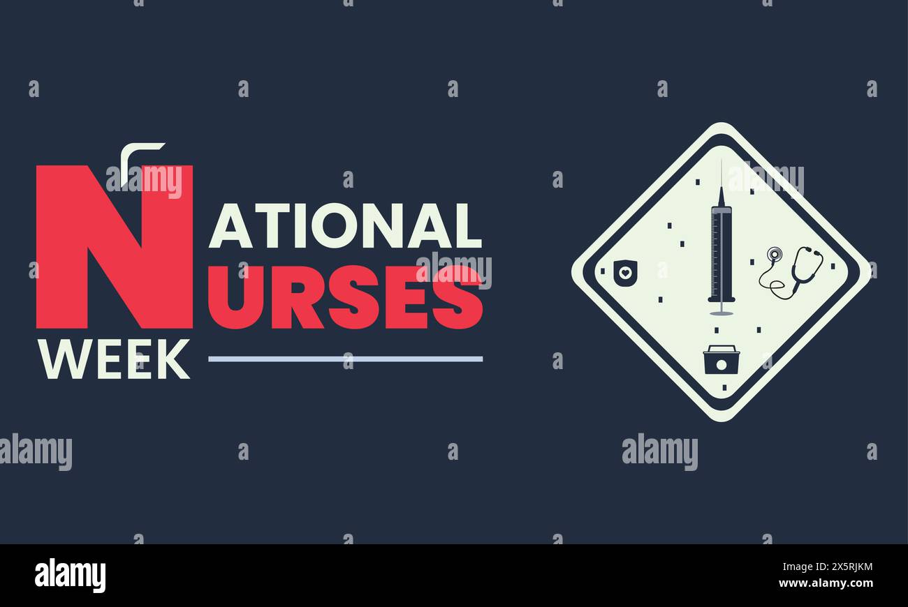 National Nurses Week design templet Stock Vector