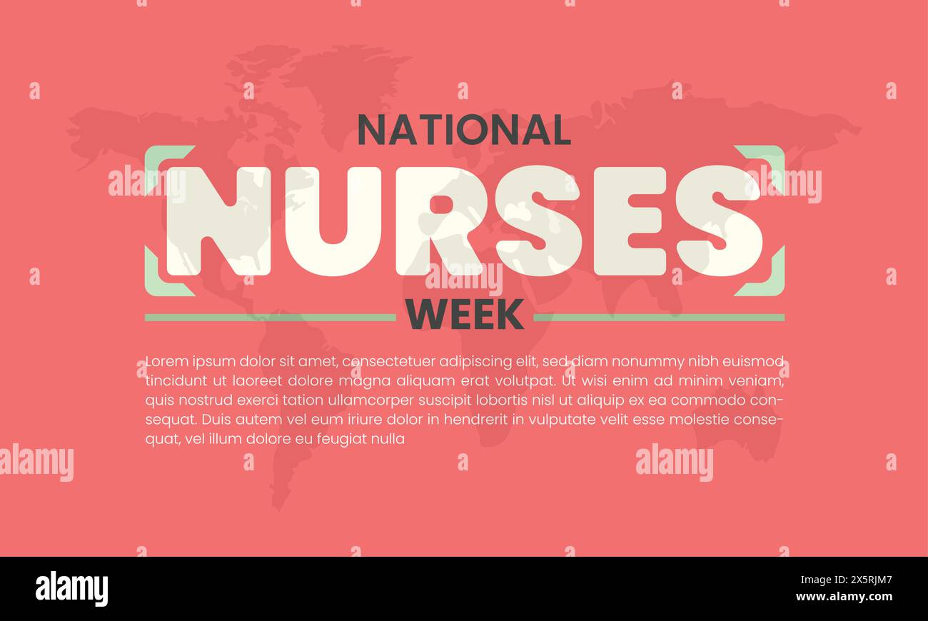 National Nurses Week design templet Stock Vector