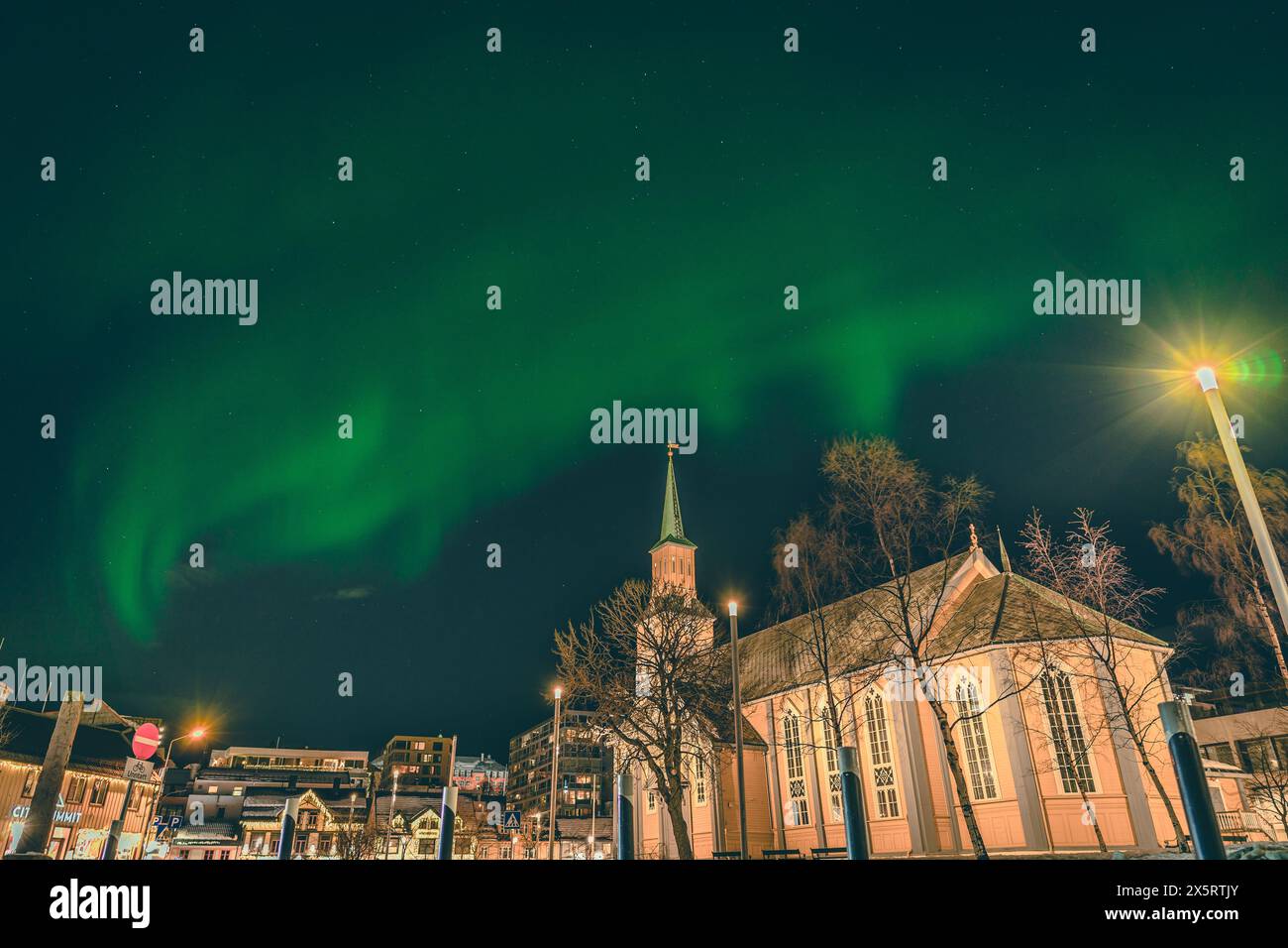 Aurora Borealis, Northern Lights above Tromso, Norway Stock Photo - Alamy
