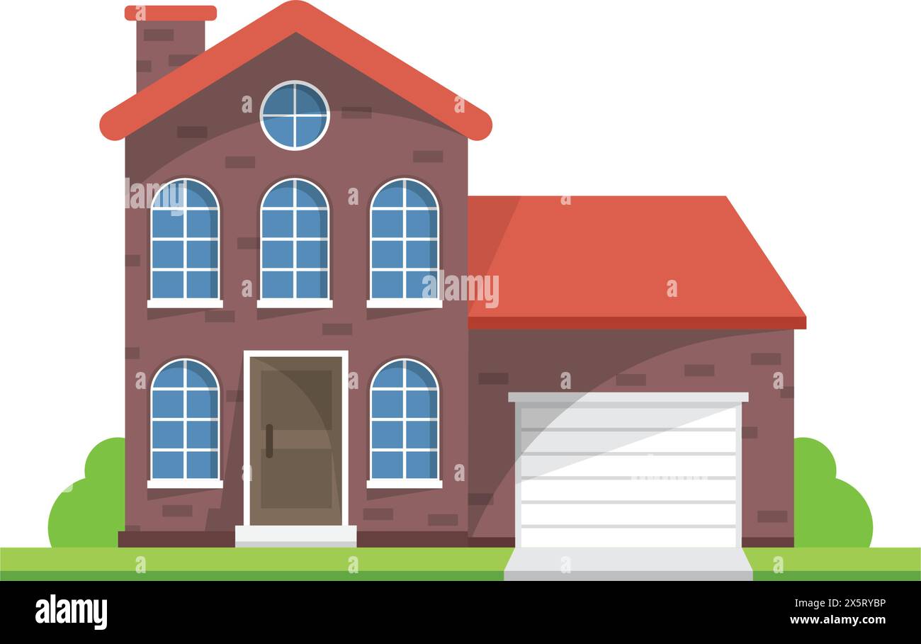House icon in flat style. Home vector illustration on isolated ...