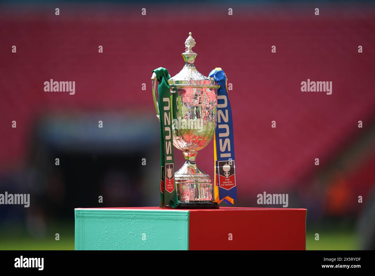 The FA Vase Trophy prior to the Great Wakering Rovers FC v Romford FC FA Vase Final at Wembley