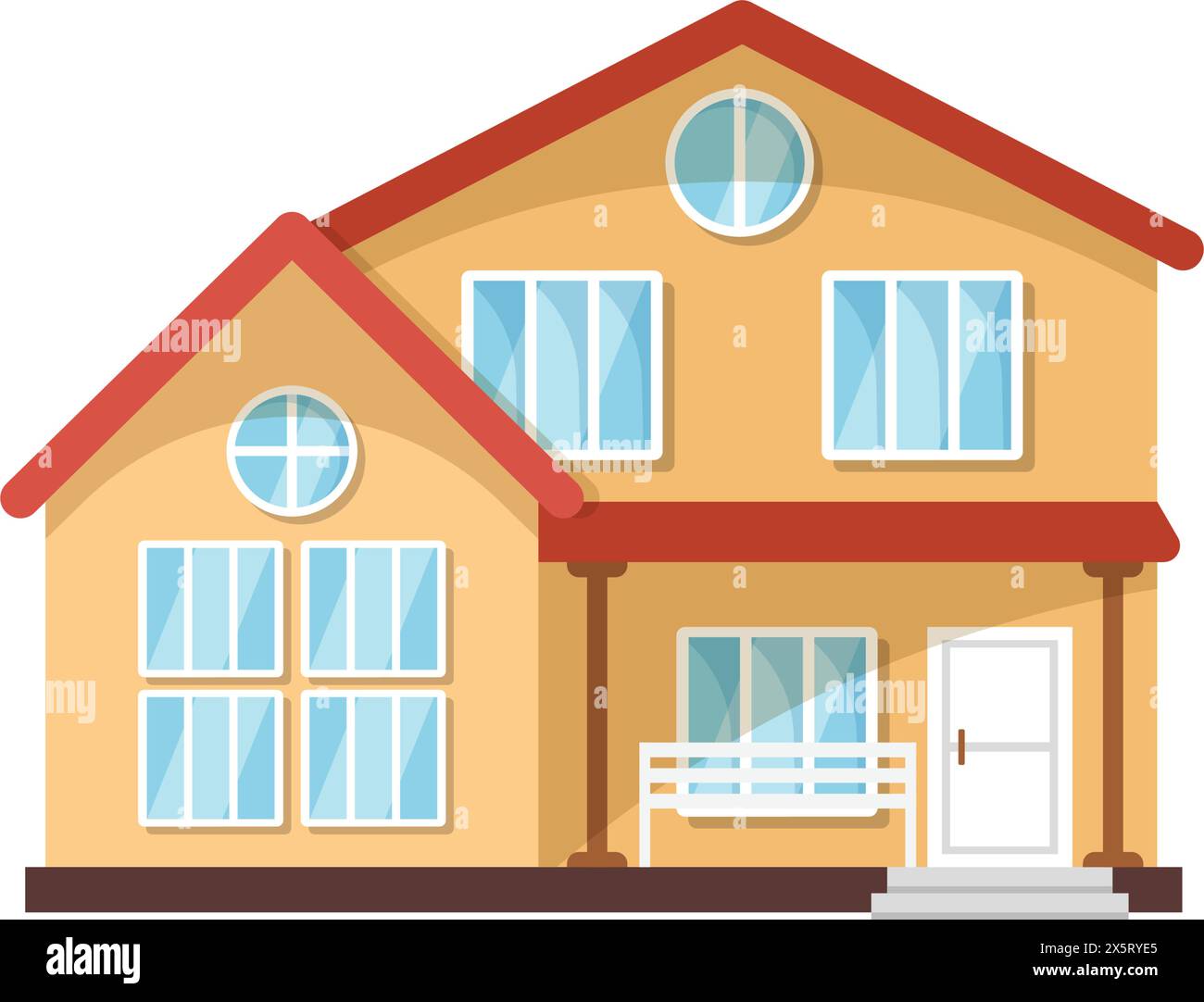 House icon in flat style. Home vector illustration on isolated ...