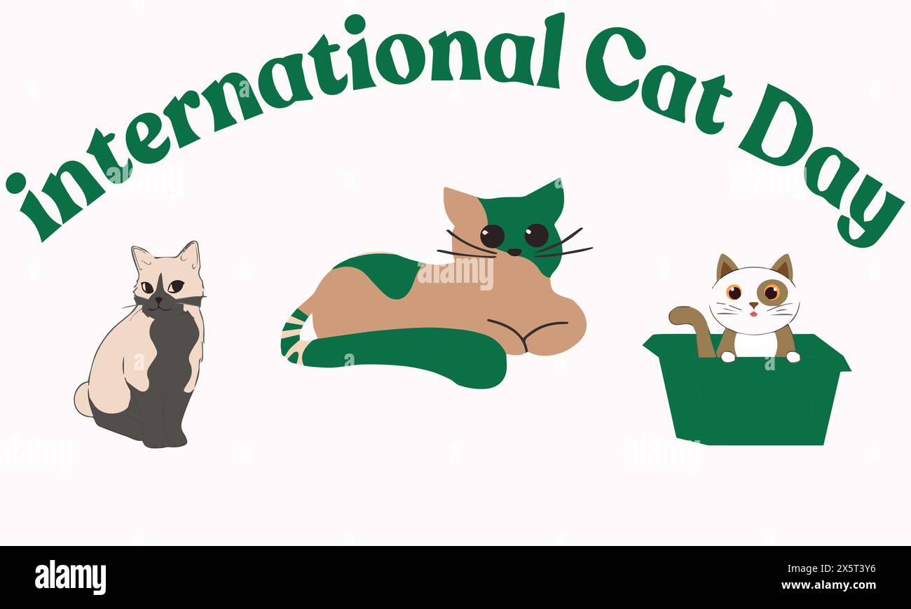 International Cat Day Vector illustration Stock Vector Image & Art Alamy