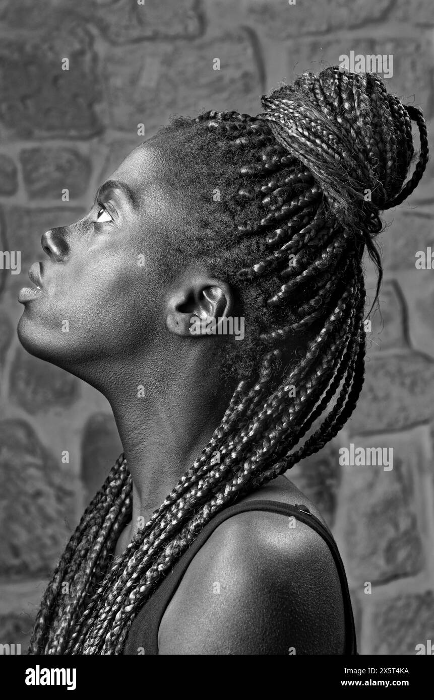 studio portrait of a beautiful black girl Stock Photo - Alamy