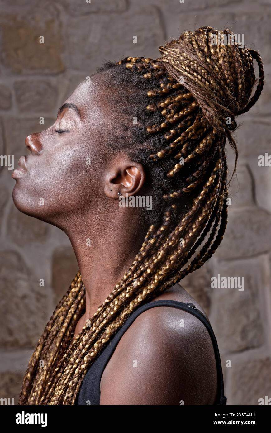 studio portrait of a beautiful black girl Stock Photo - Alamy