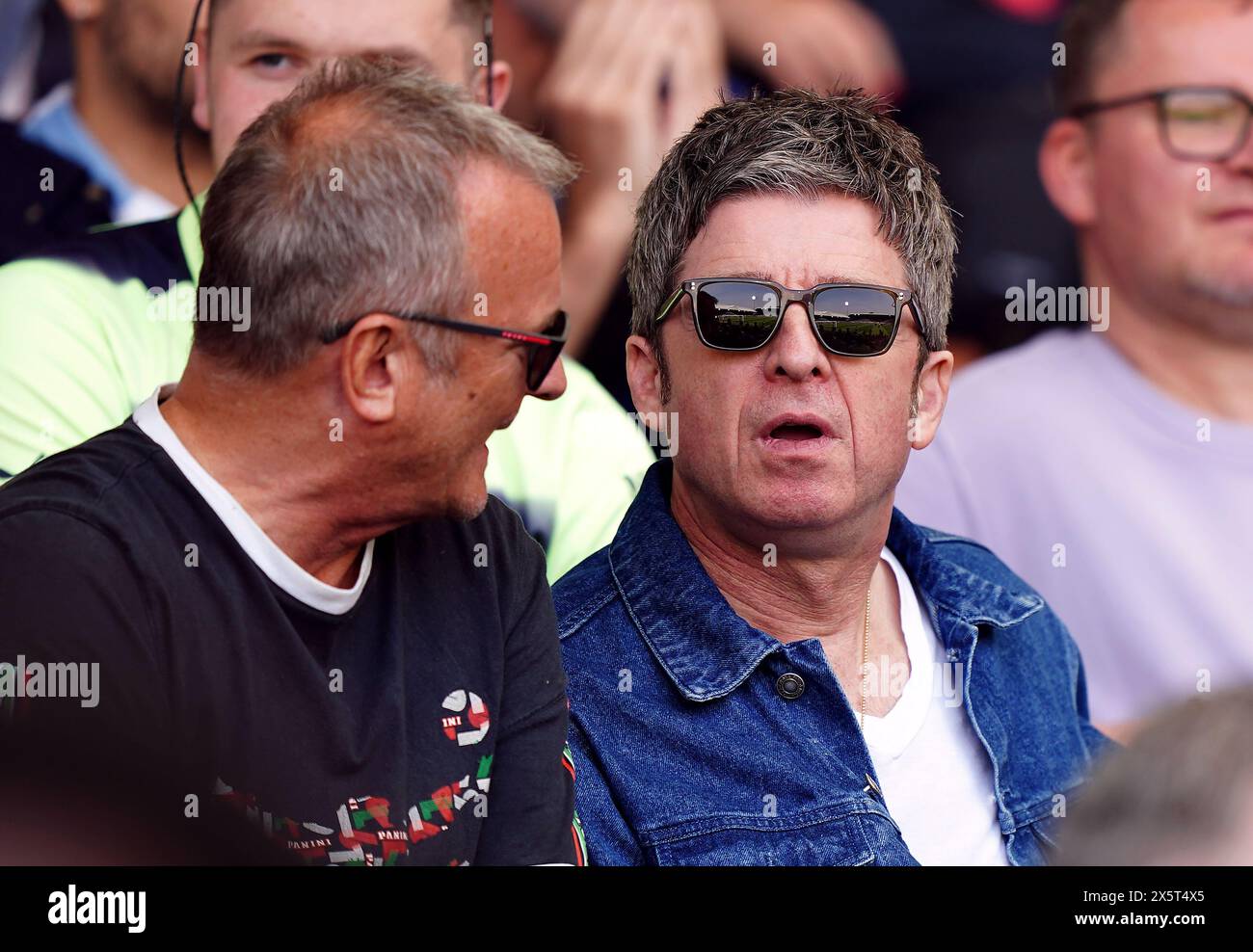 Singer-songwriter and Manchester City fan Noel Gallagher in the stands during the Premier League match at Craven Cottage, London. Picture date: Saturday May 11, 2024. Stock Photo