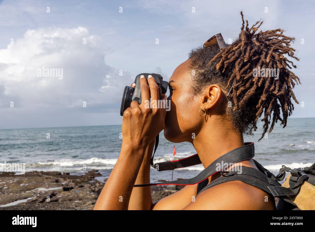 Female tourist photographing camera hi-res stock photography and images ...