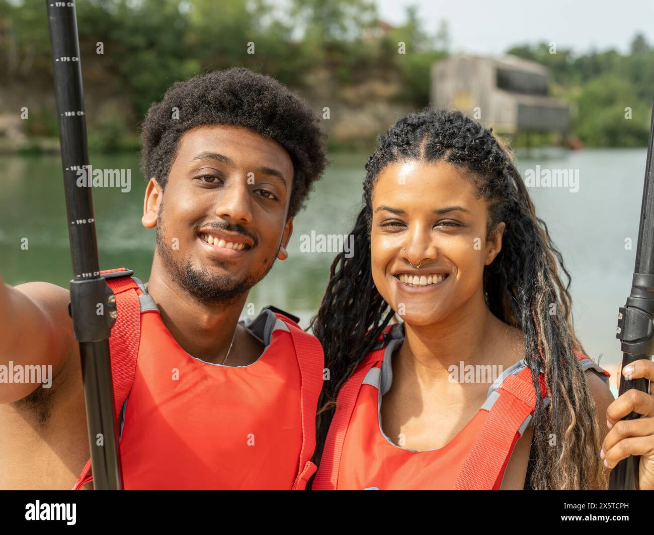 People wearing life jackets hi-res stock photography and images - Alamy