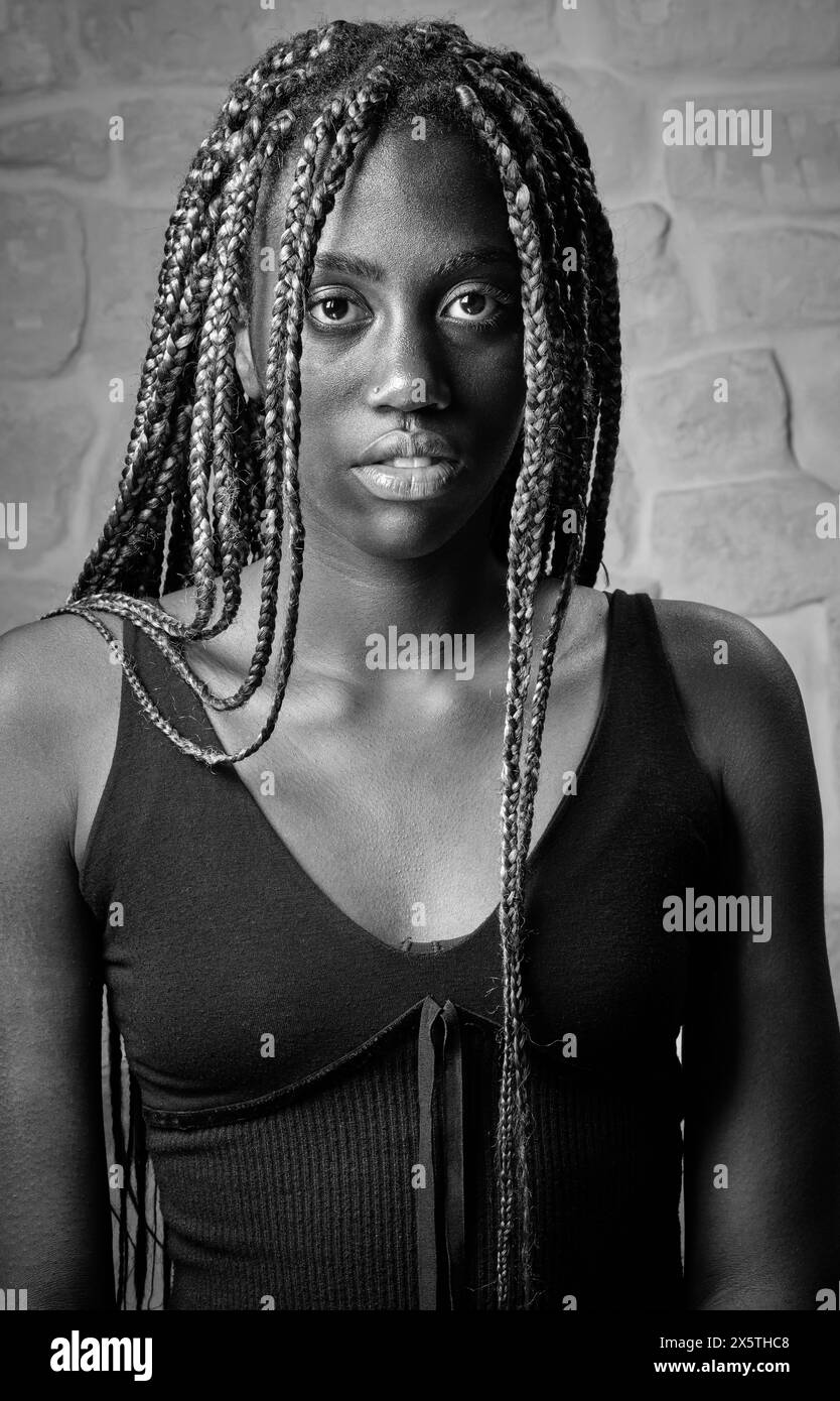 studio portrait of a beautiful black girl Stock Photo - Alamy