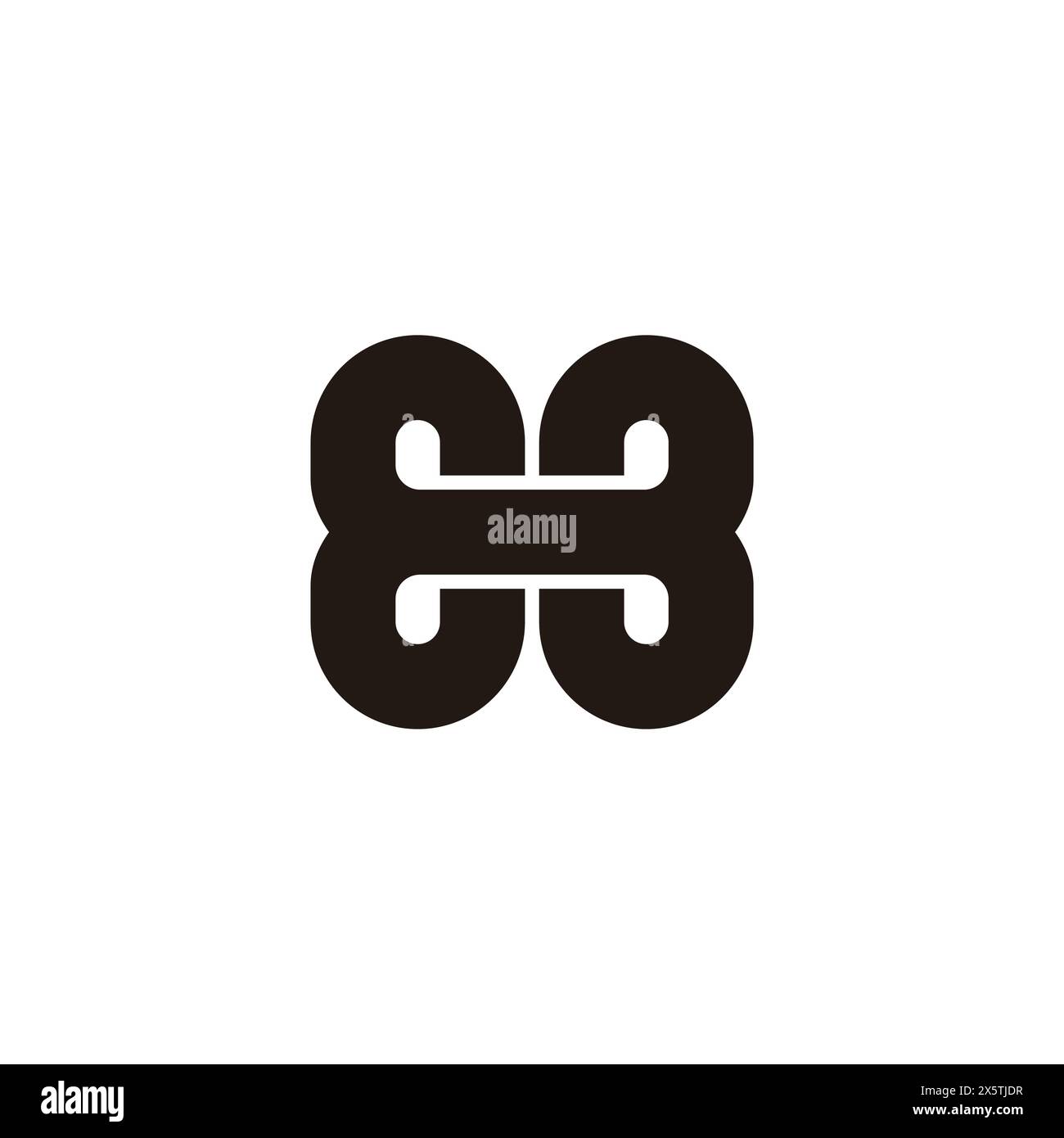 letter hb abstract butterfly wings logo vector Stock Vector