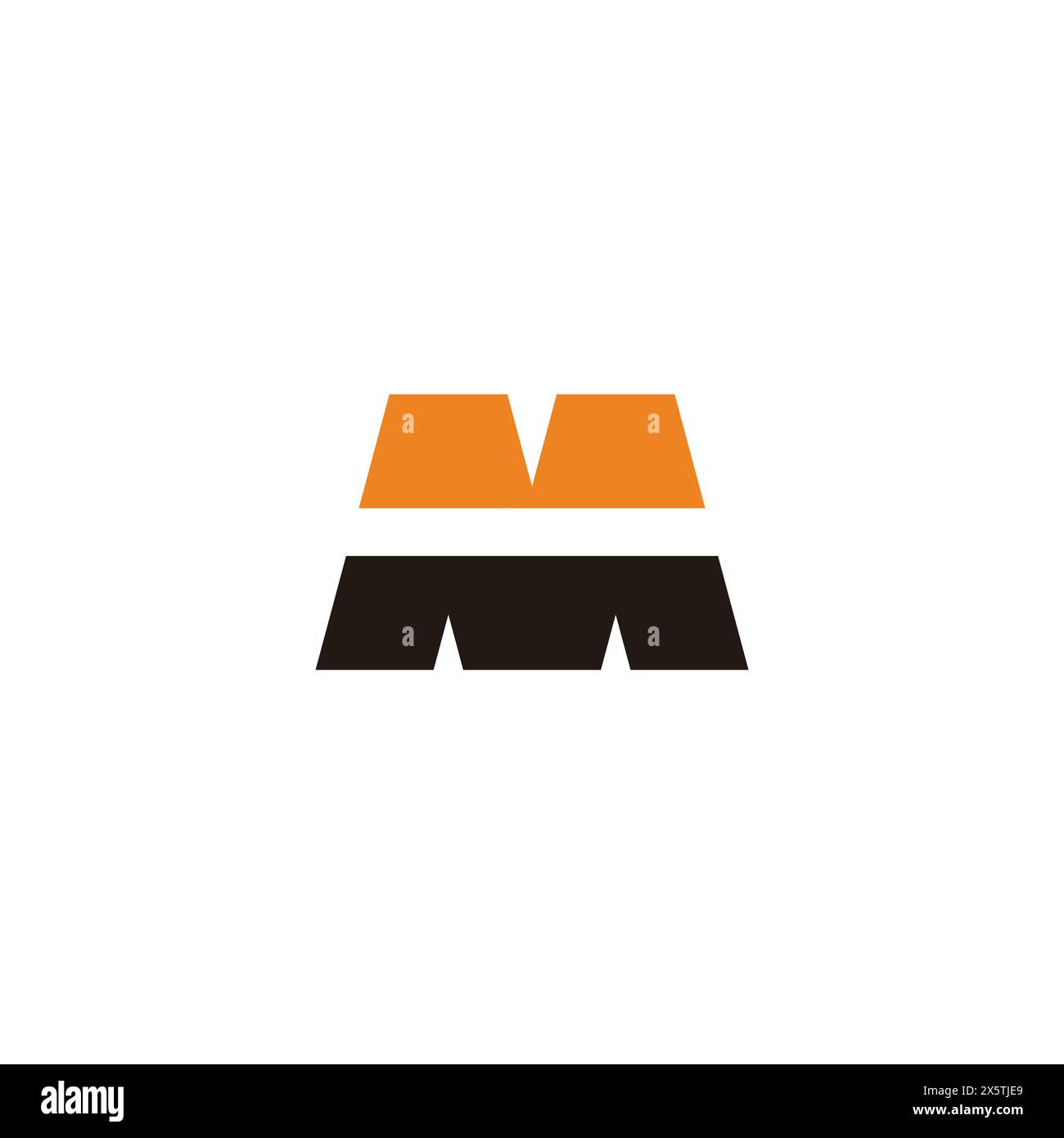 letter m mountain gold simple abstract logo vector Stock Vector