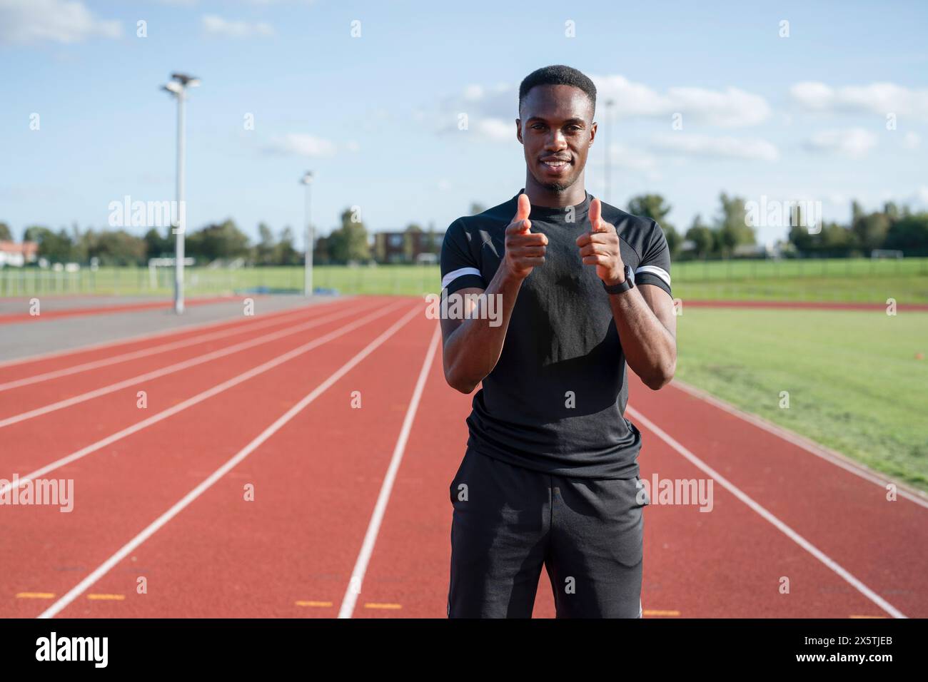 Athlete pointing hi-res stock photography and images - Alamy