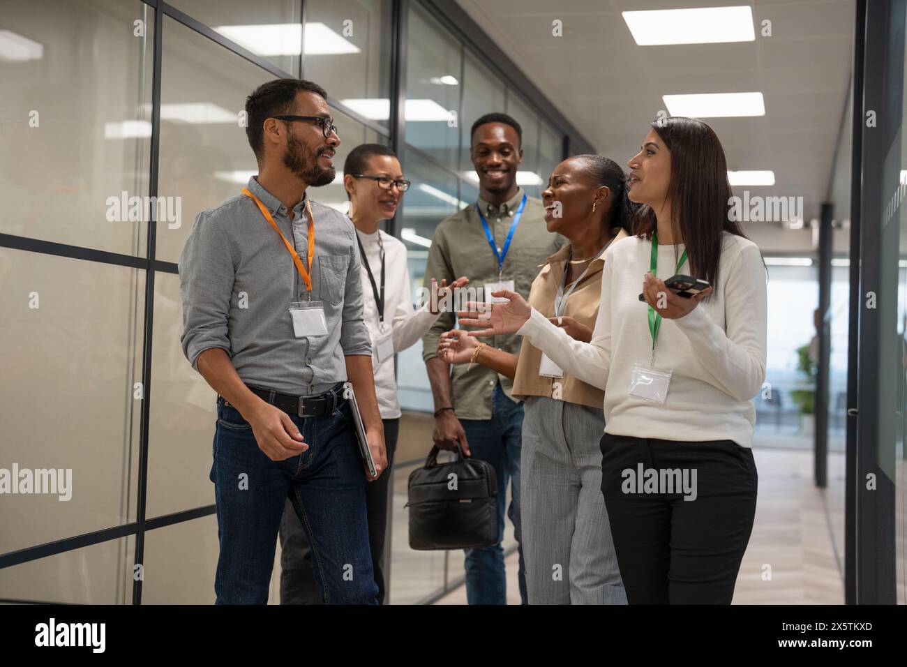 Group young office workers hi-res stock photography and images - Alamy