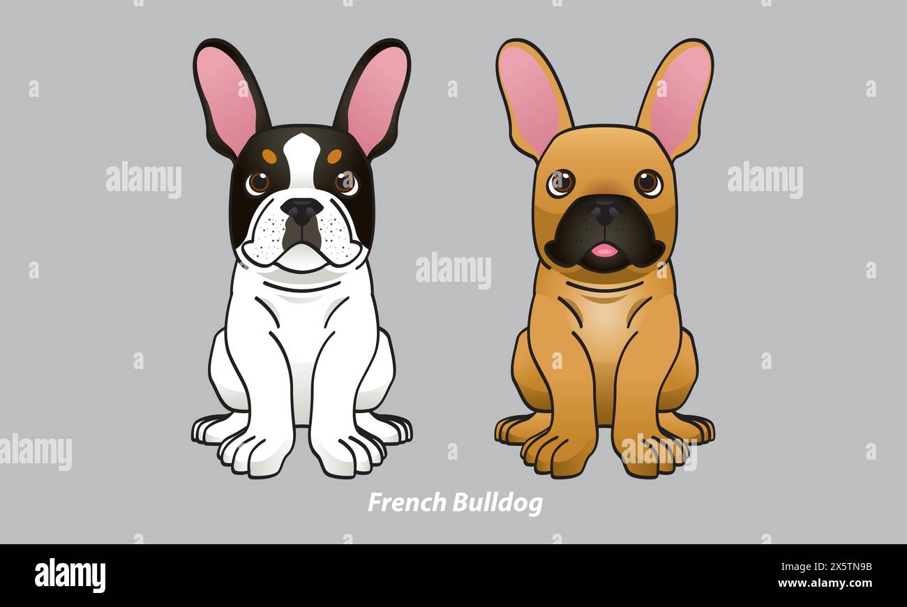 Vector of a cute French Bulldog. Stock Vector