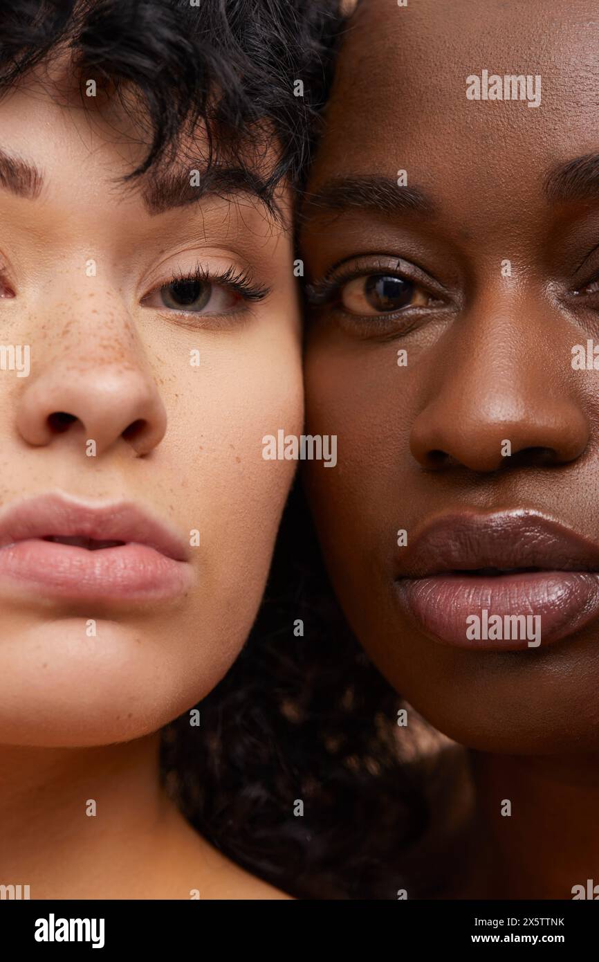 Two beautiful women curly hair hi-res stock photography and images - Alamy