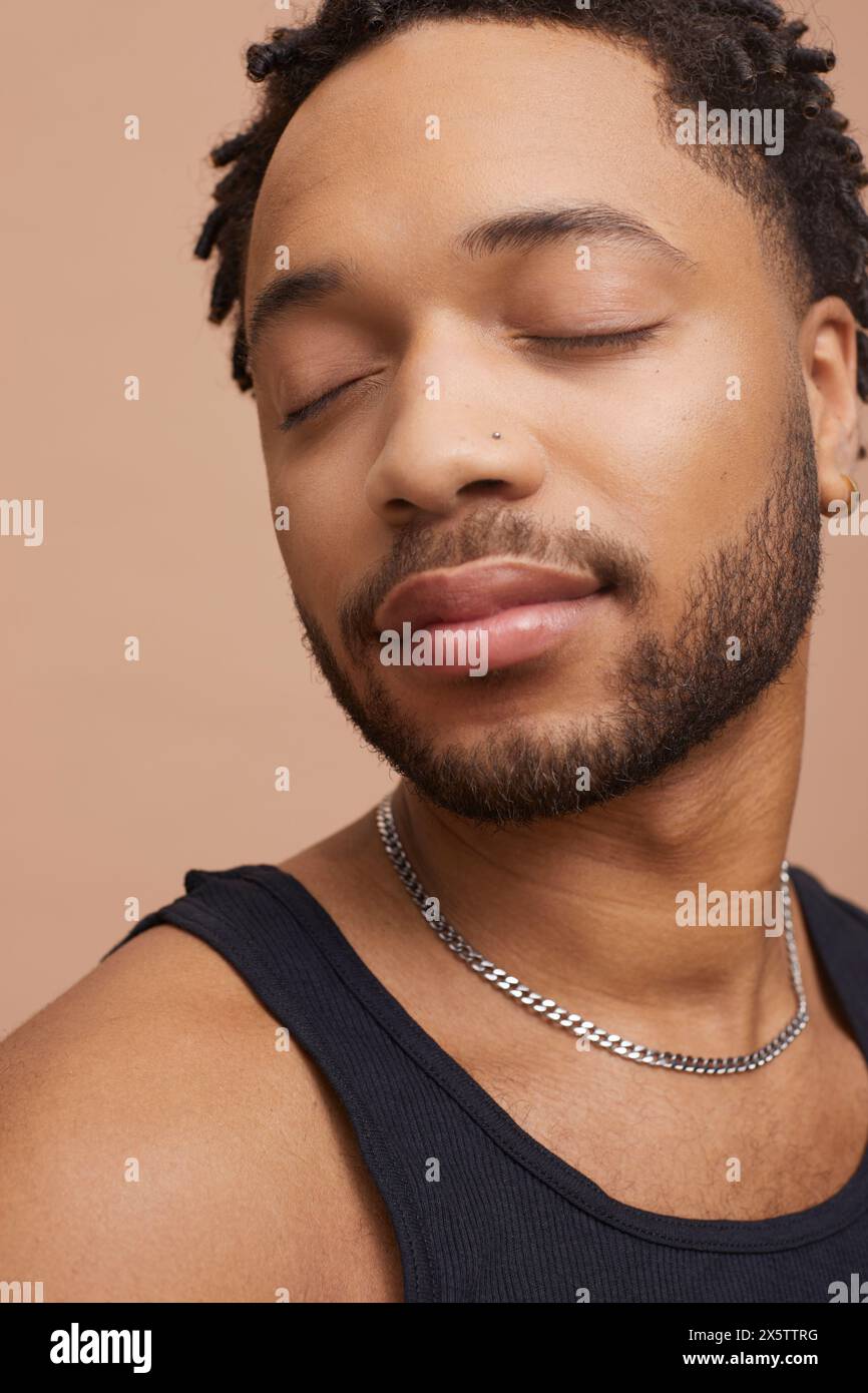 Happy studio portrait man hi-res stock photography and images - Alamy