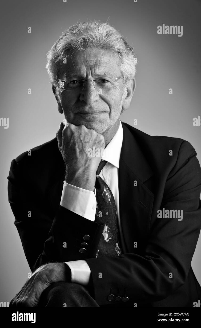 One man a single middle aged man Black and White Stock Photos & Images ...