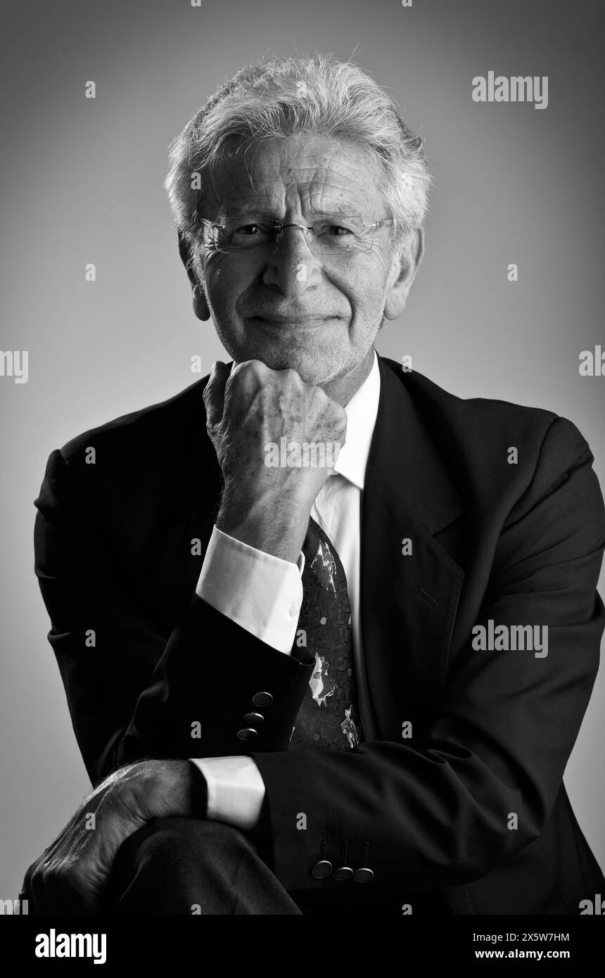 One man a single middle aged man Black and White Stock Photos & Images ...