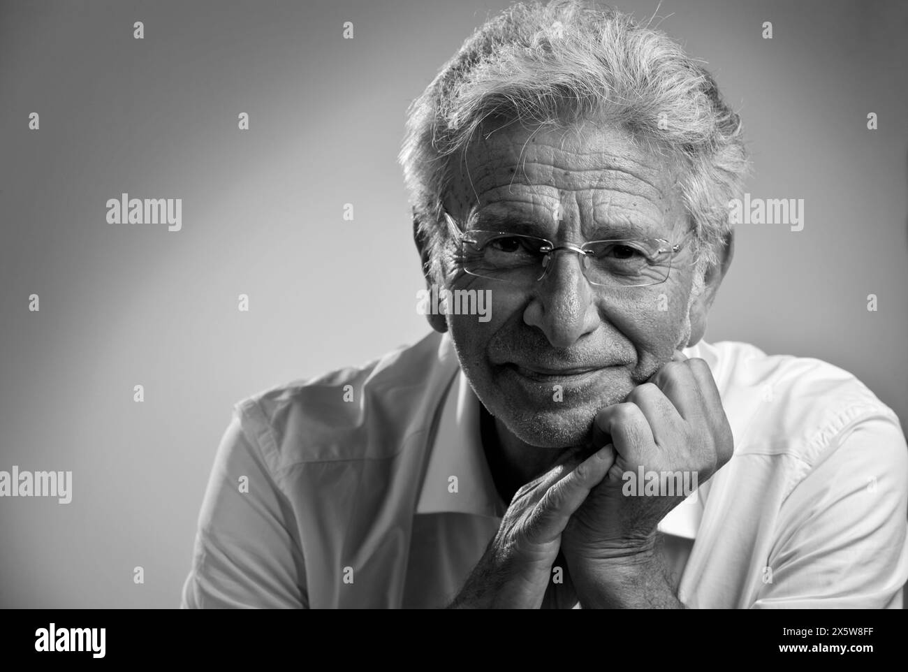 One man a single middle aged man Black and White Stock Photos & Images ...